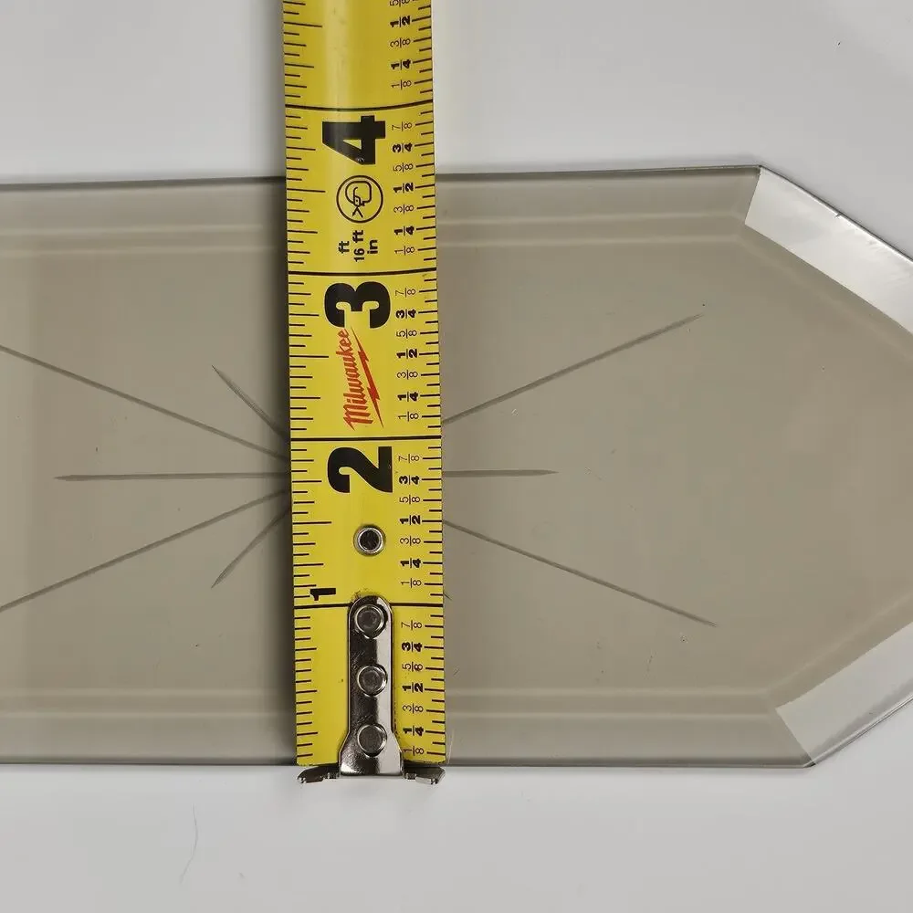 Lot of 8 Mid Century Smoked Glass Chandelier Light Panels Starburst Replacement